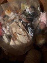 Box of yarn, pillow cover,