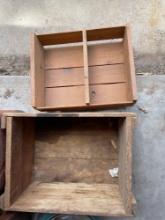 2 wooden crates