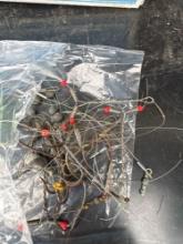 Fishing lures, hooks, weights