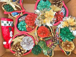 Box of Assorted Christmas Decor Items.