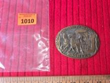 Vintage Oklahoma University Sooners. Heavy Brass Buckle.