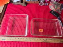 2 -Assorted Sized Pyrex Baking Dishes. Both one Money. Listed from Previous Auction Due to Non