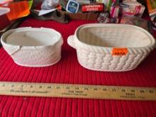 2 Assorted Sized Ceramic Planters. Both one Money.