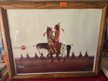 Limited Edition Print. Native American Art. Love Song, By Comanche Artist. Rance Hood. Numbered and