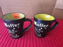 Set of 2, Swayback Coffee Cups.