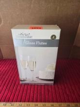 Set of 2, His and Hers, Champagne Flutes. Still in Original Box.