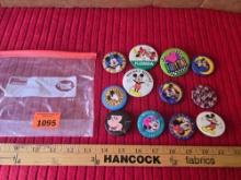 Collection of Vintage Mickey and Minnie Mouse Pins. All one Money. Disney.