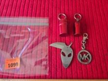 4 Assorted Key Chains. All one Money