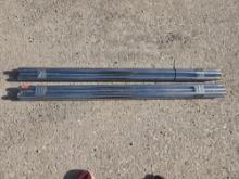 2 Bundles of 6, HD, 1 inch X 4Ft Chrome Shelf Rods. All one Money.