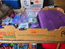 Large Box of Assorted Office Supplies, and Teaching Aids. Some New in Packaging.