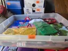 Tub of Assorted Gift Bags and Tissue. Some New in Packaging.
