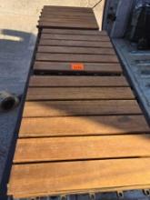 30-12 in. x 12 in. Acacia Wood Interlocking Sauna Flooring/Deck Tile. Brown 6 Slats. 300 Square