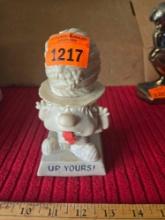 1970's W & R BERRIES CO "UP YOURS!" STATUE HIPPIE ERA
