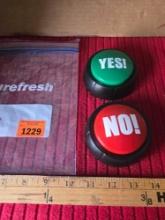 Set of Battery Operated, Yes/ No Hand Buttons .