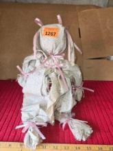 Vintage Doll with Metal Doll Chair. Both one Money.