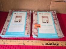 Pair of Waverly Home Classics, Fairfield Valances. Still in Original Packaging.