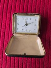 Vintage Elgin Travel Alarm Clock.