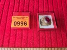 Vintage United States Army Ring with Stone. In Box. No Stamp Found. Jewelry