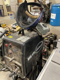Eastwood MIG 175 welder w/ helmet and compressed gas can