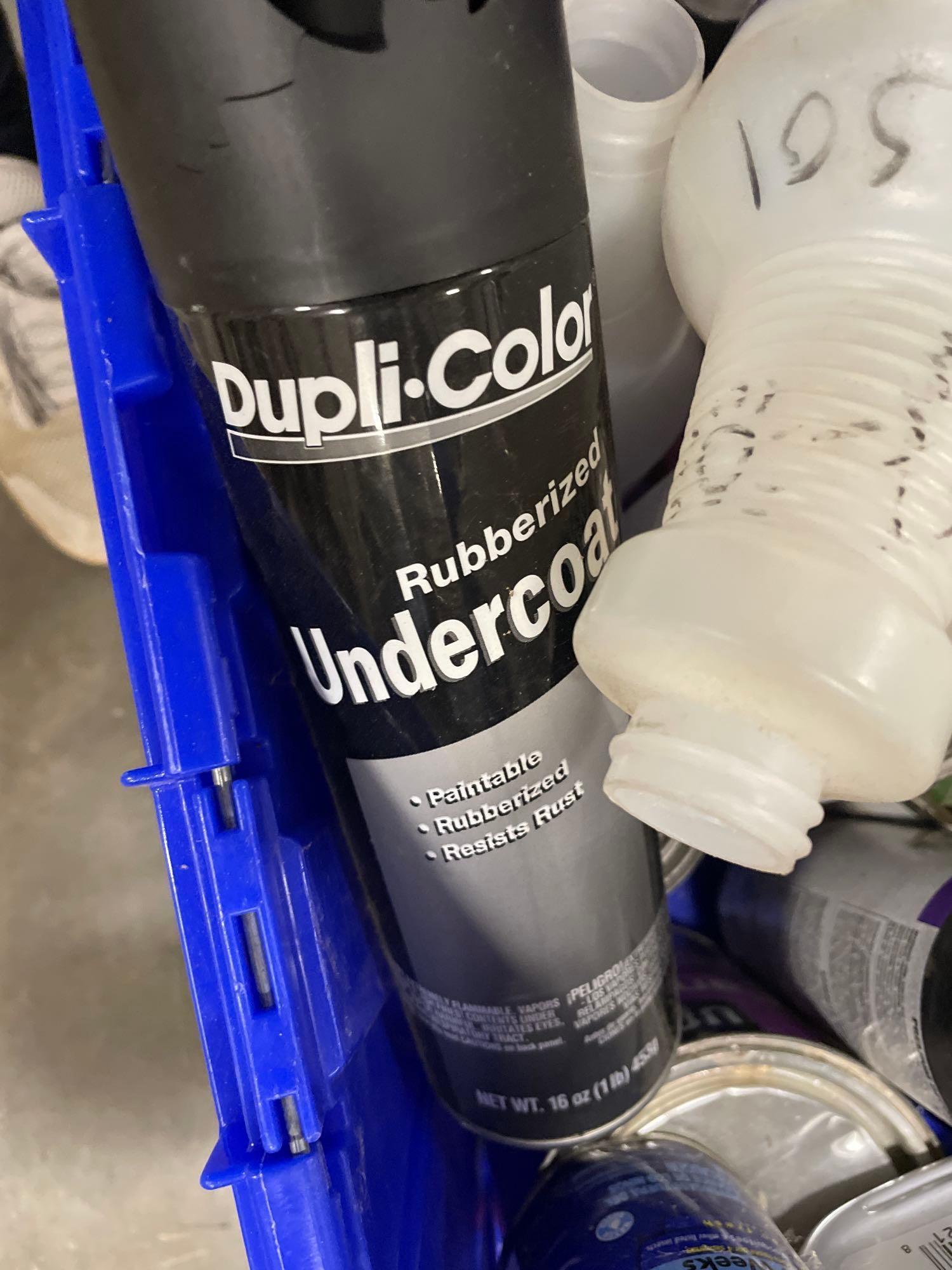 tub of cleaning products and more