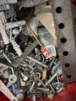 Bucket for miscellaneous items, screws, screwdriver, hinges, etc.