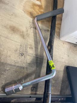 tire iron; crank handles for electric tongue jacks