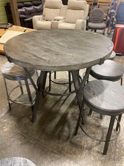 table w/ 5 swivel stools