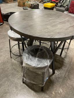 table w/ 5 swivel stools