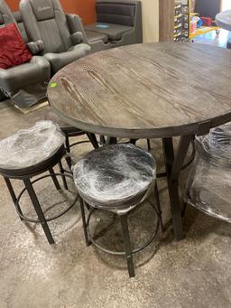 table w/ 5 swivel stools