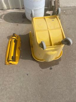 sprinkler; mop bucket
