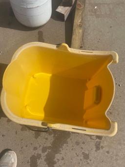sprinkler; mop bucket