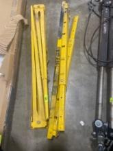 yellow metal foldable saw tables