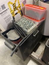 battery box; screws, wing nut wire connectors;misc