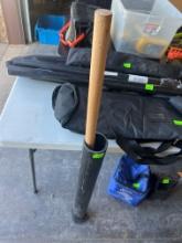 4ft black pvc w/wooden rod