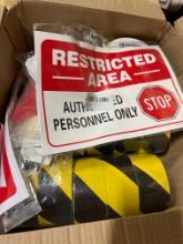 safety stickers;tape ; zip ties