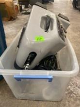 tote w/ misc cables; blue ox patriot braking system