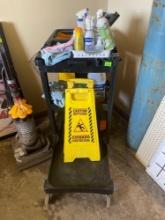 janitorial utility cart