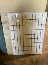 white board; peg boards