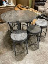 table w/ 5 swivel stools