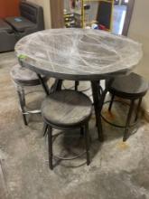 table w/ 4 swivel stools