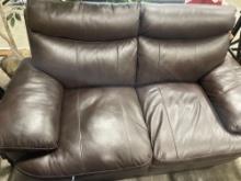 leather love seat