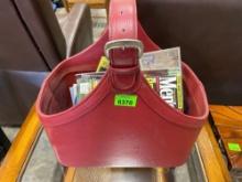 leather bag/magazine holder