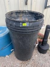 Black trash can