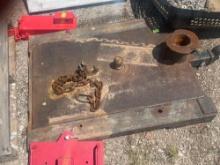 Forklift slide on hitch plate