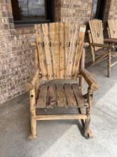 large wooden rocking chair