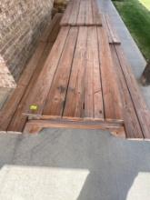 wooden picnic table