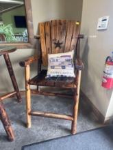 large wood chair