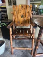 large wooden chair