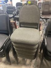 6 metal chairs w/ cushions