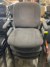 4 metal chairs with cushions